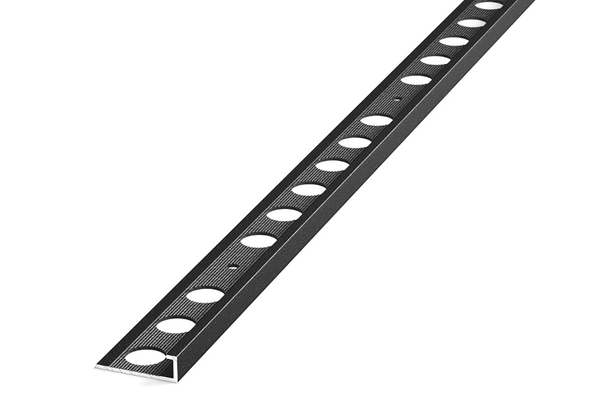 ЛУКА Профиль окантовочный L-образный алюминиевый 6мм, 2,7м, 5шт/уп, Черный УТ000031066