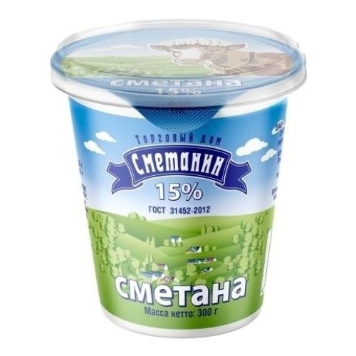 Сметана 15% Торговый дом Сметанин БЗМЖ 300 г Тандер