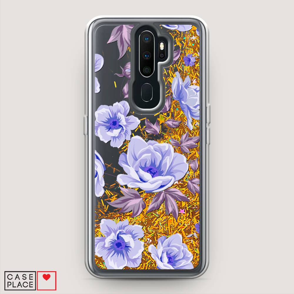 

Жидкий чехол с блестками "Цветочная фантазия 1" на Oppo A5 (2020), 251390-1