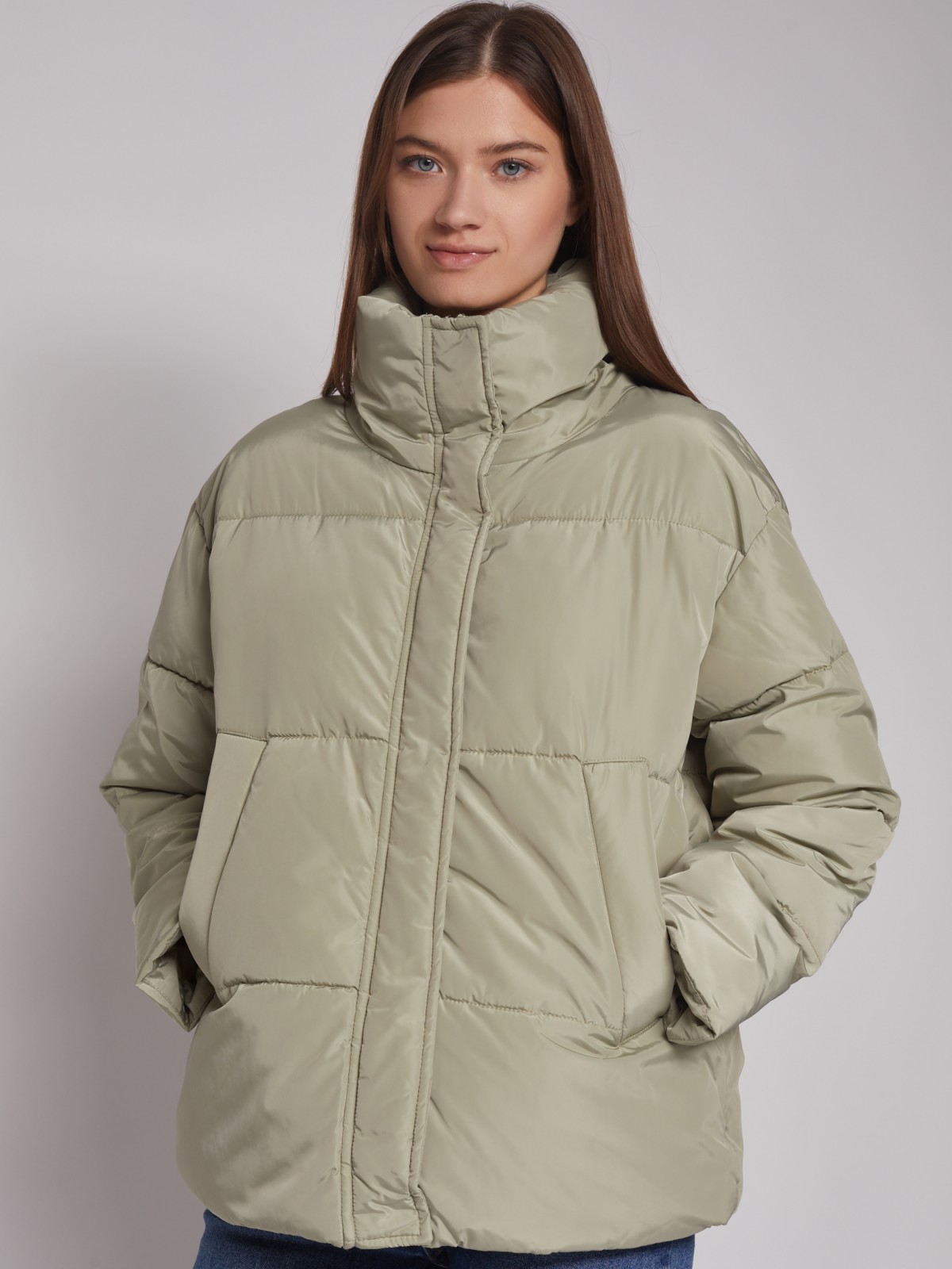

Куртка женская Zolla 02233512J244 серая XL, 02233512J244