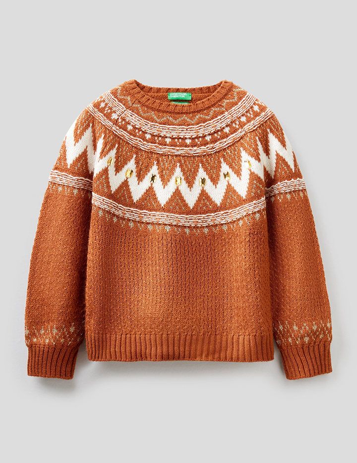 

Джемпер детский United Colors of Benetton 21A_1176Q1126_0E3 оранжевый р.128, 21A_1176Q1126_0E3