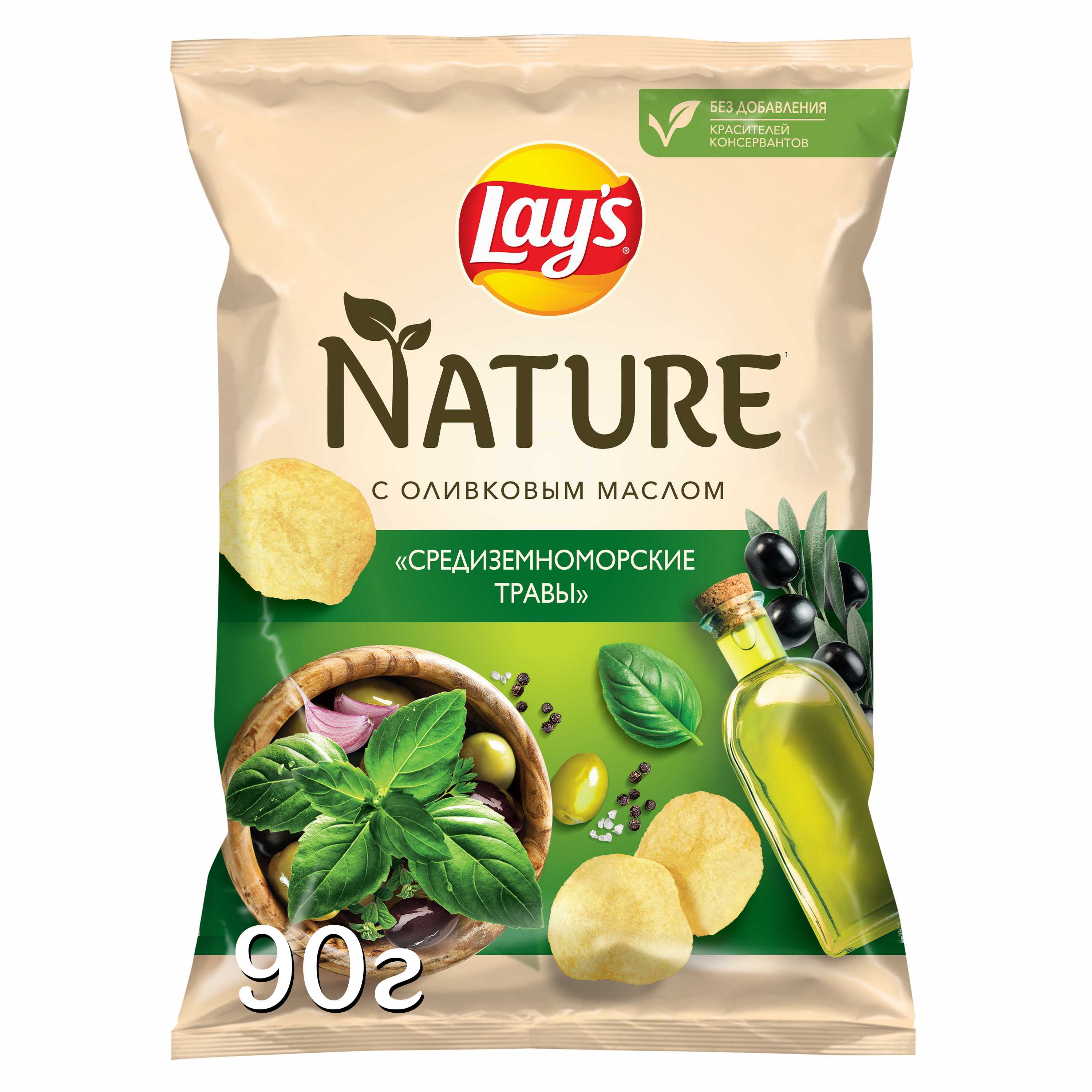 

Чипсы картофельные Lay's Nature Средиземноморские травы 90 г
