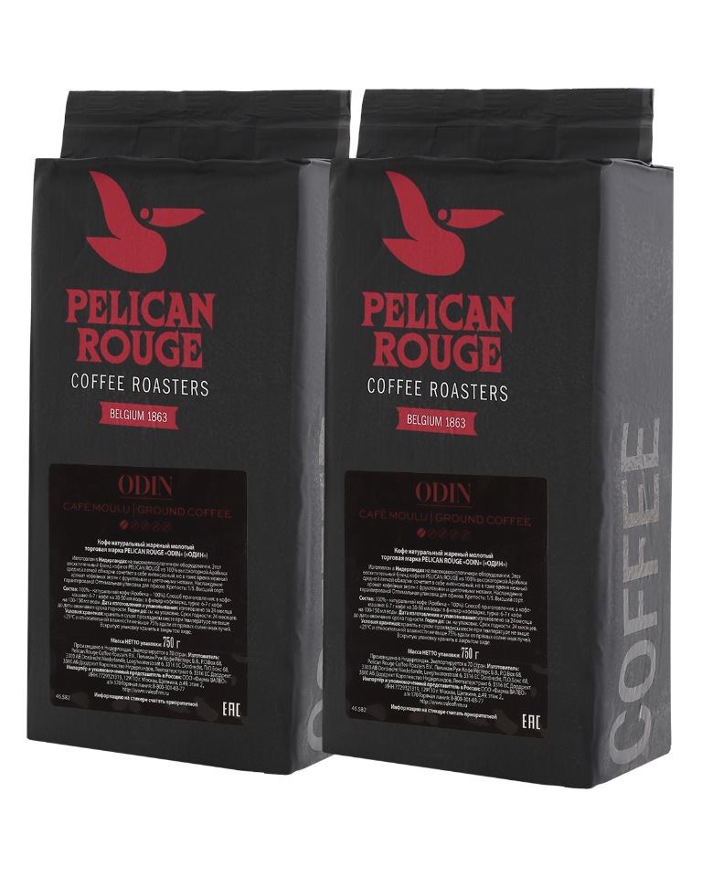 

Кофе молотый PELICAN ROUGE ODIN, набор из 2 шт. по 750 г