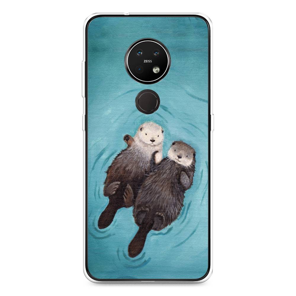 

Чехол Awog на Nokia 6.2 / Нокиа 6.2 "Парочка бобров", Голубой, 123050-10