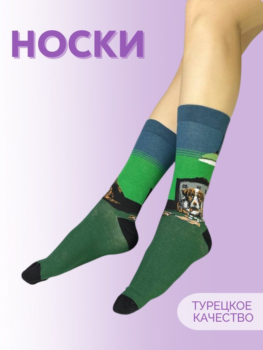 Носки мужские EKMEN НМ-1041-э зеленые 41-45