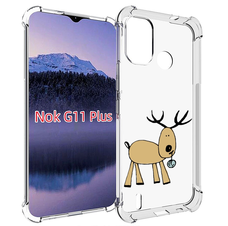 

Чехол MyPads Олень с шариком для Nokia G11 Plus, Прозрачный, Tocco