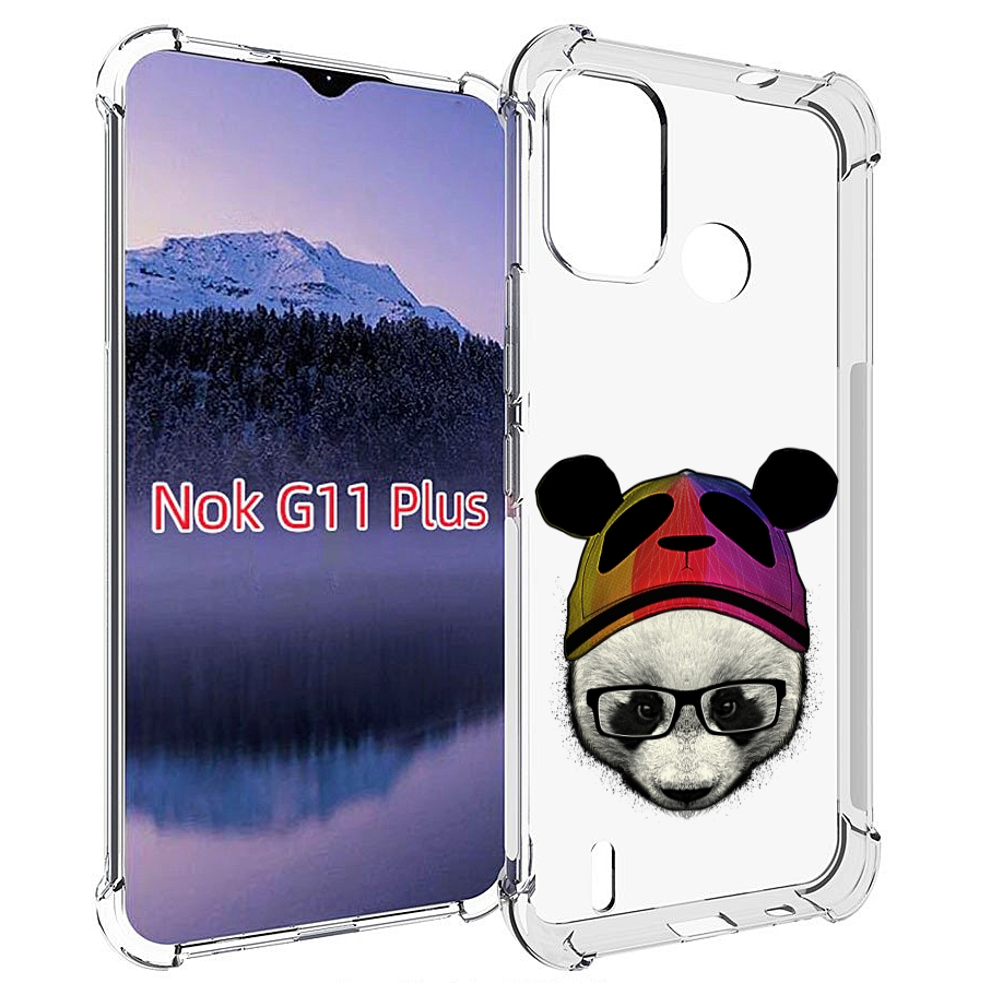 

Чехол MyPads Панда в шапке для Nokia G11 Plus, Прозрачный, Tocco