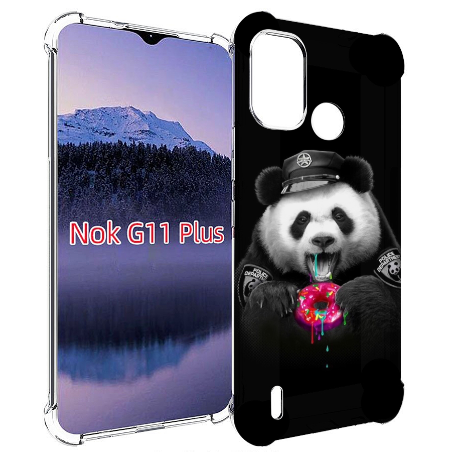 

Чехол MyPads Панда-с-пончиком для Nokia G11 Plus, Прозрачный, Tocco
