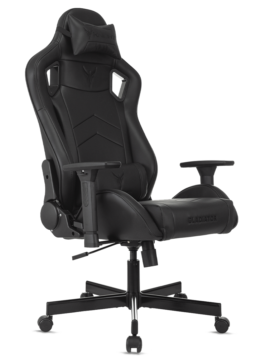 

Кресло игровое Бюрократ KNIGHT GLADIATOR B, черный, экокожа, KNIGHT GLADIATOR B
