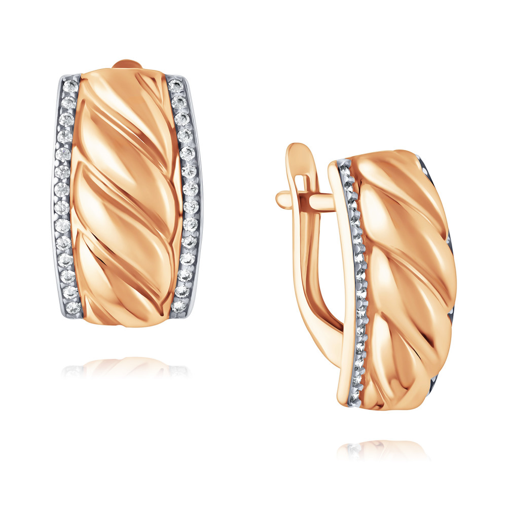 

Серьги из золота ADAMAS 24041540/01-А50Д-72, фианит, 24041540/01-А50Д-72