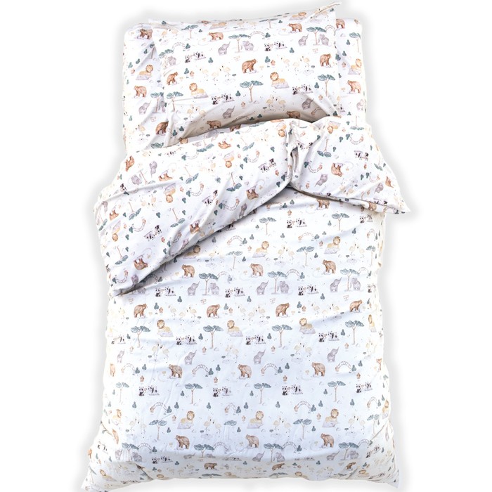 

Постельное бельё Этель 1,5 сп "Cute animals", 143х215 см, 155х214 см, 50х70 см -1 шт, 100%