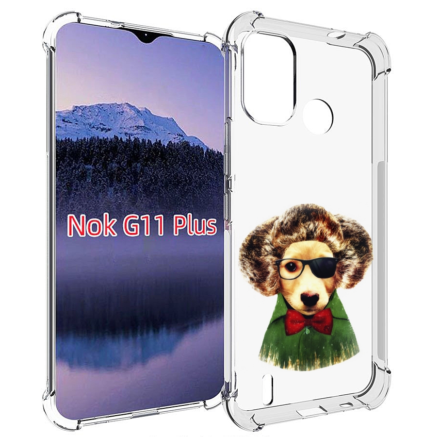 

Чехол MyPads Пес в бабочке для Nokia G11 Plus, Прозрачный, Tocco