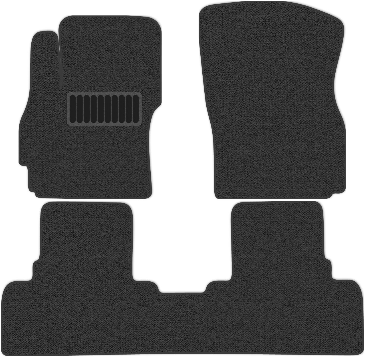 фото Коврики в салон комфорт для mazda 5 3 (cw) 2010 - 2015, 3 шт. темно-серый, текстиль allmone
