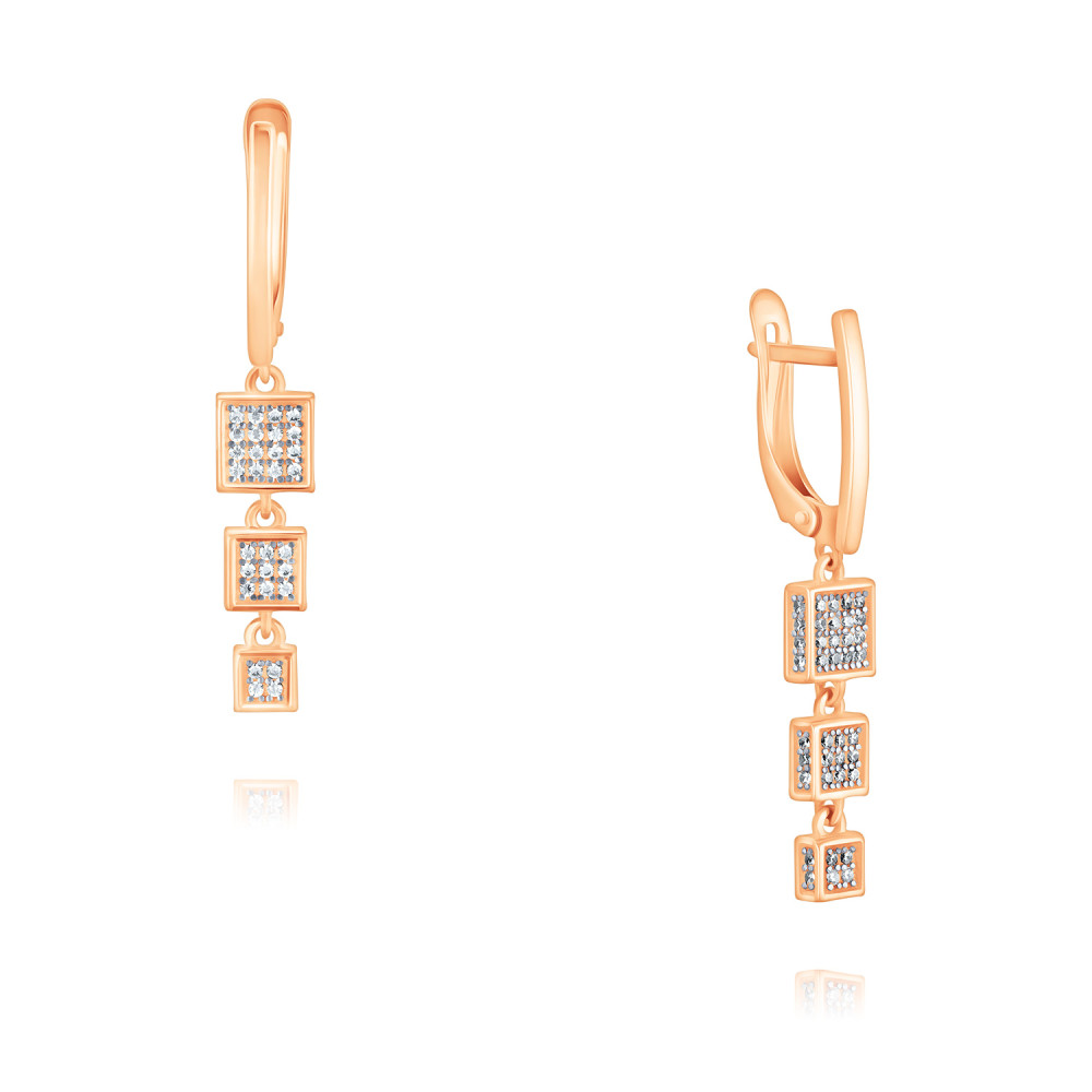 

Серьги подвески из золота ADAMAS 24041555/01-А50Д-72, фианит, 24041555/01-А50Д-72