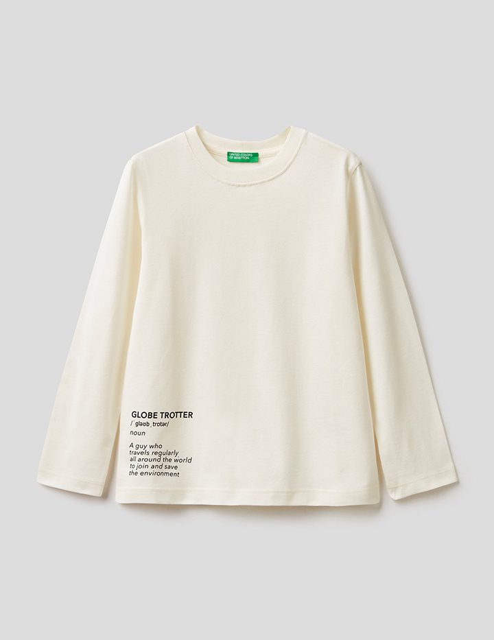 

Лонгслив для мальчиков Benetton цв. желтый р.170, 21A_3ATNC15EL