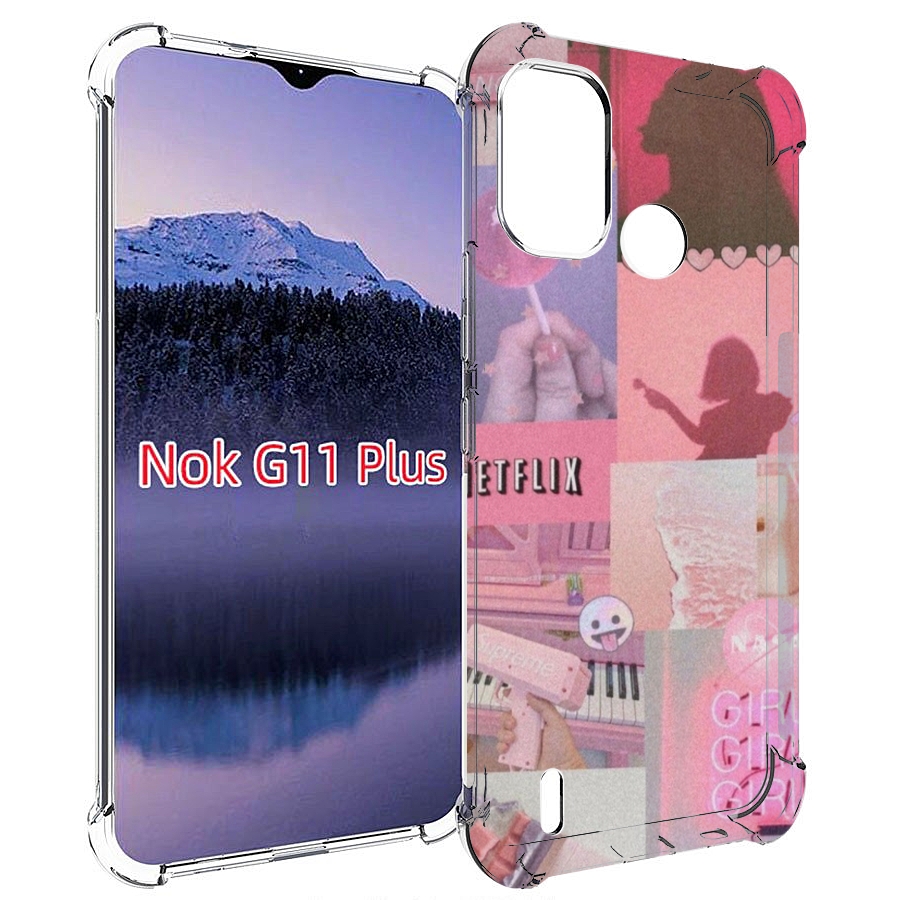 

Чехол MyPads Розовый-вайб для Nokia G11 Plus, Прозрачный, Tocco