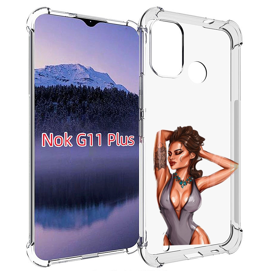 

Чехол MyPads Роскошная-девушка женский для Nokia G11 Plus, Прозрачный, Tocco