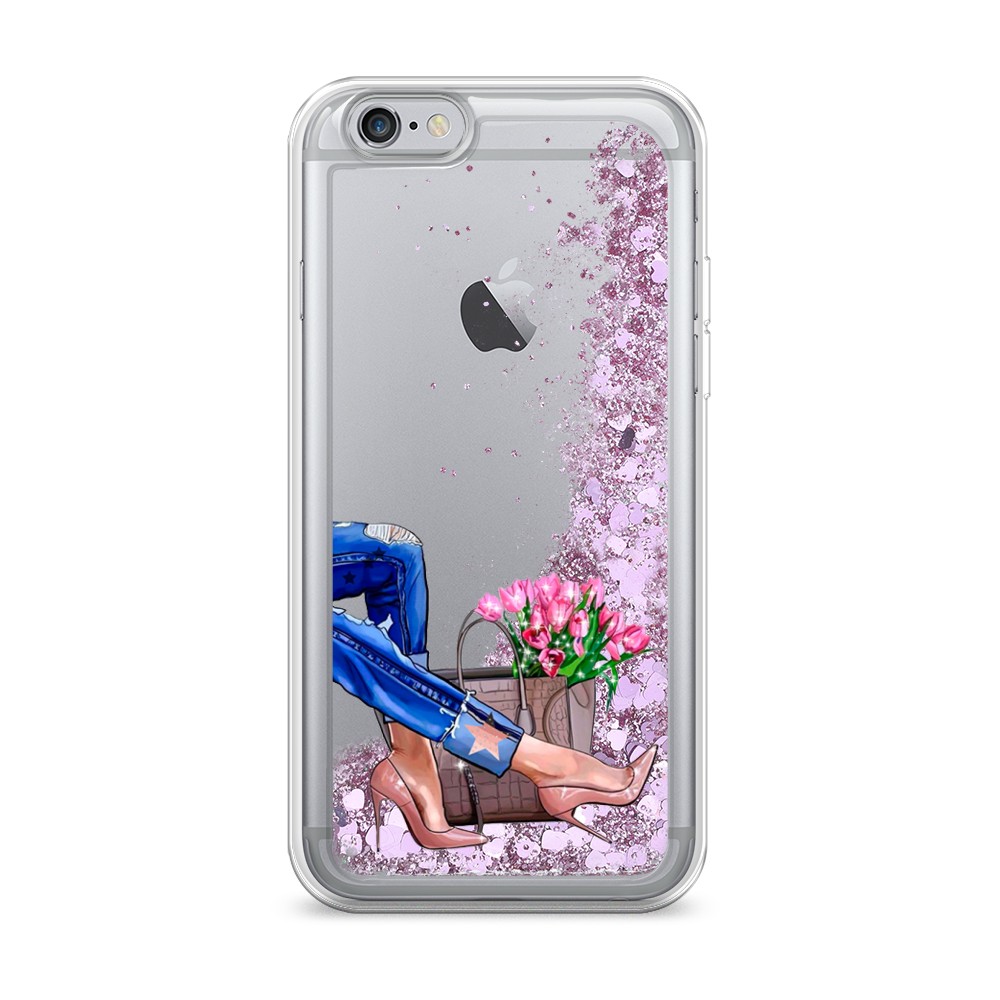 

Жидкий чехол с блестками "Каблучки" на Apple iPhone 6S, 0104S94-1