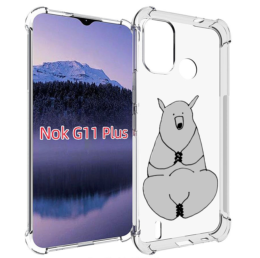 

Чехол MyPads Серый медведь для Nokia G11 Plus, Прозрачный, Tocco