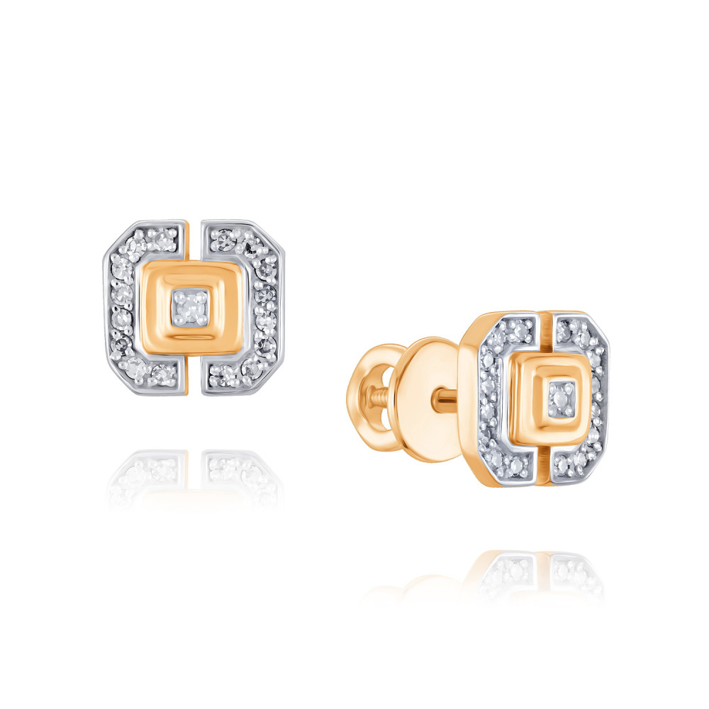 

Серьги пусеты из золота ADAMAS 21041495/02-А55Д-41, бриллиант, 21041495/02-А55Д-41