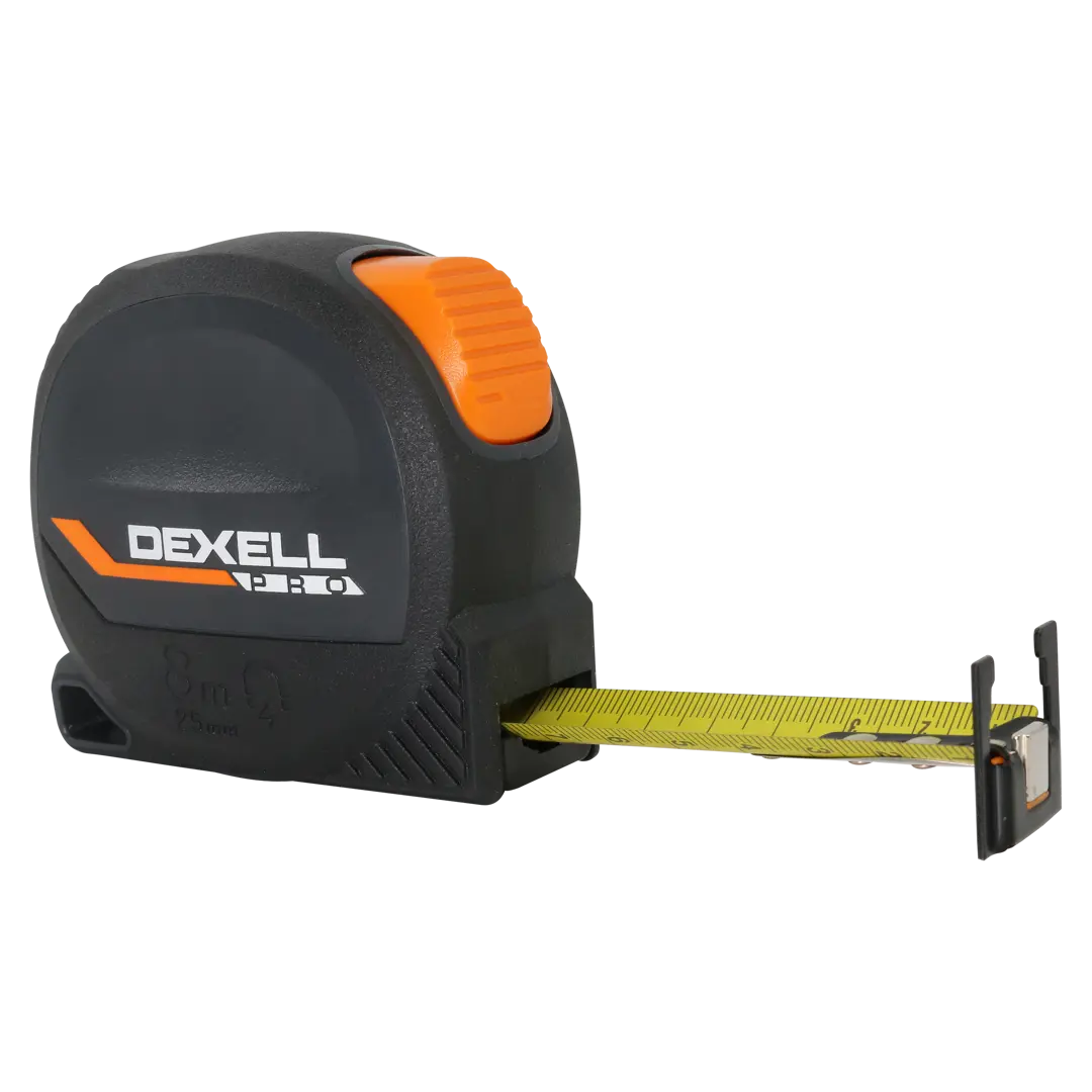 

Рулетка Dexell к. Pro L2 8 м x 25 мм, магнитный наконечник, автоблокировка