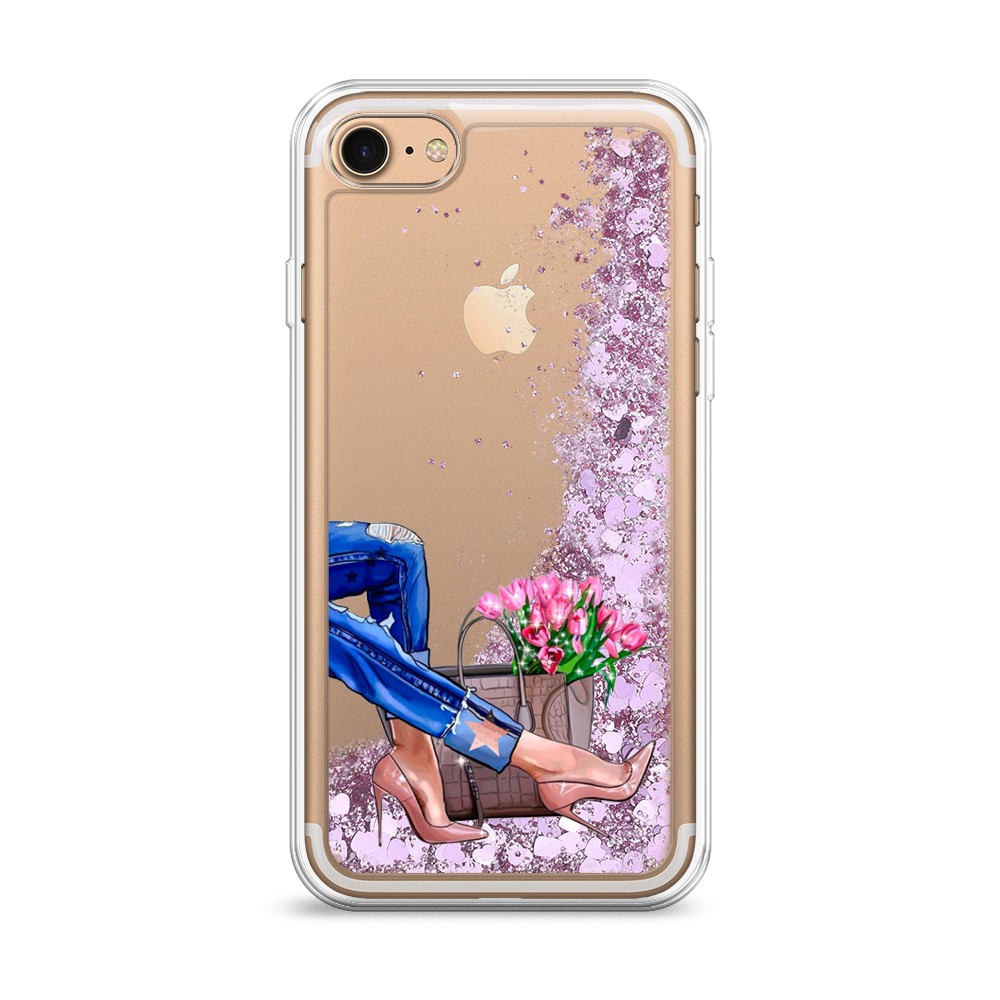 

Жидкий чехол с блестками "Каблучки" на Apple iPhone 7, 10694-1