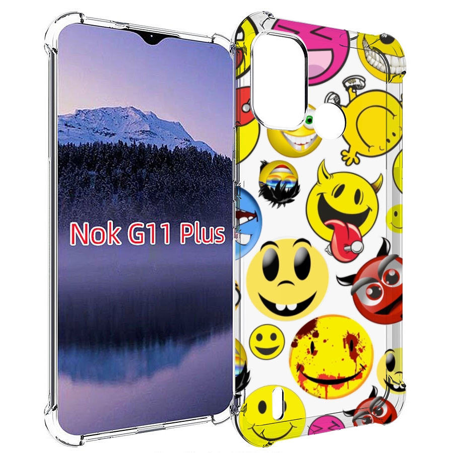 

Чехол MyPads Смайлики для Nokia G11 Plus, Прозрачный, Tocco