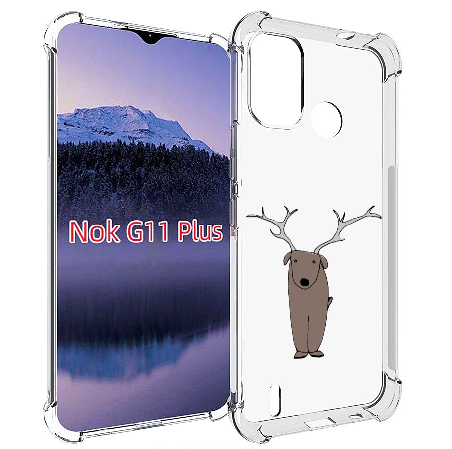 

Чехол MyPads Собака олень для Nokia G11 Plus, Прозрачный, Tocco