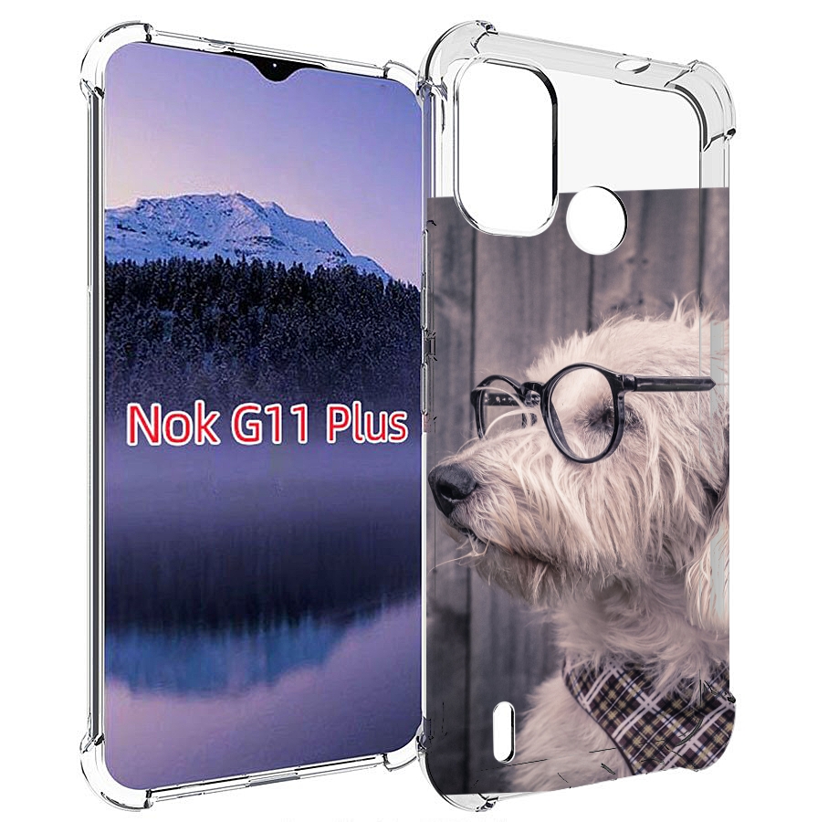 

Чехол MyPads Собака-в-очках для Nokia G11 Plus, Прозрачный, Tocco