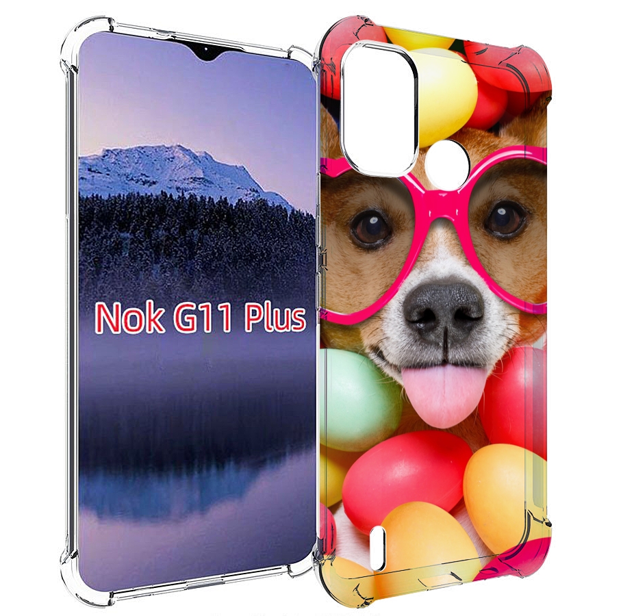 

Чехол MyPads Собака-в-яйцах для Nokia G11 Plus, Прозрачный, Tocco