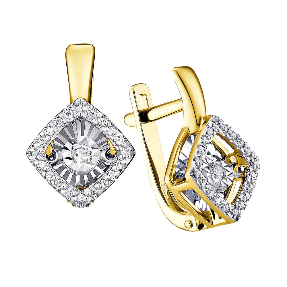 

Серьги из золота ADAMAS 2457923/01-А557Д-41, бриллиант, 2457923/01-А557Д-41