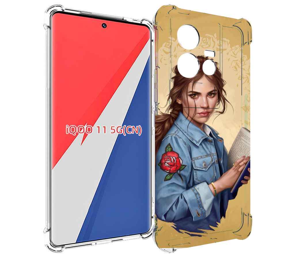 

Чехол MyPads девушка-в-бежевом-фоне для Vivo iQOO 11, Прозрачный, Tocco
