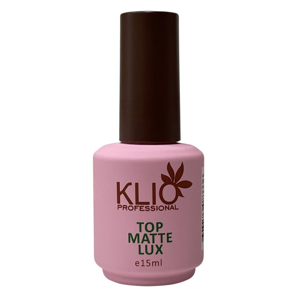 

Топ матовый Klio Professional Matte Lux с липким слоем, прозрачный, 15 мл