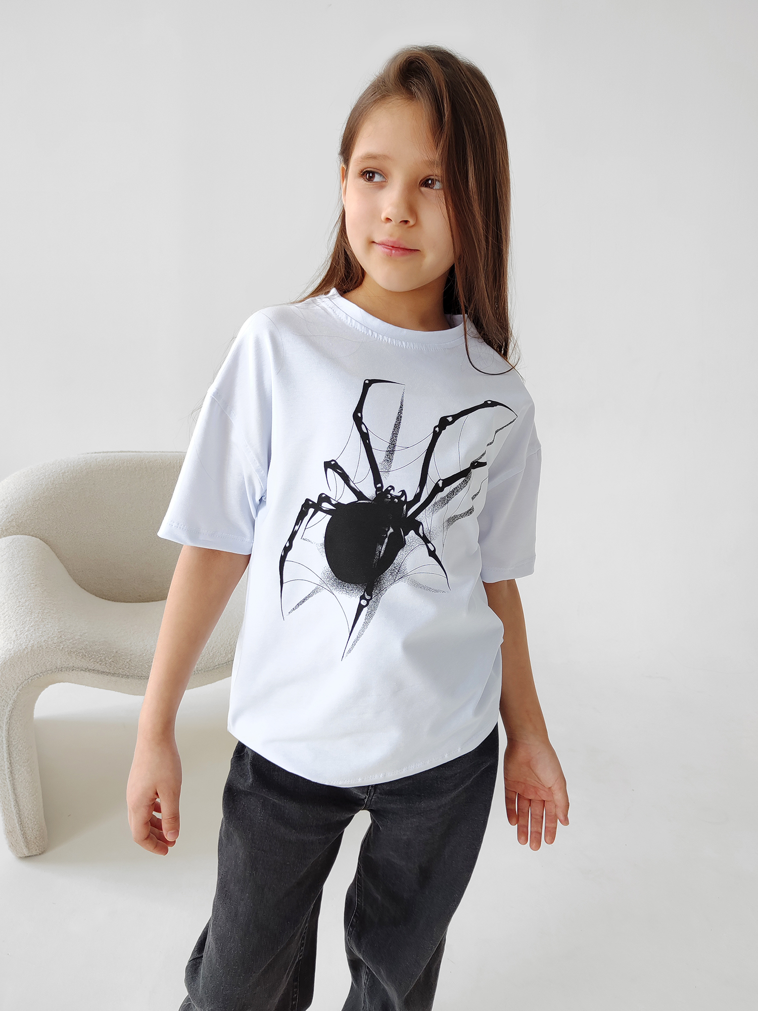 

Футболка детская Amelina Kids Пенье, белый, 128, Пенье
