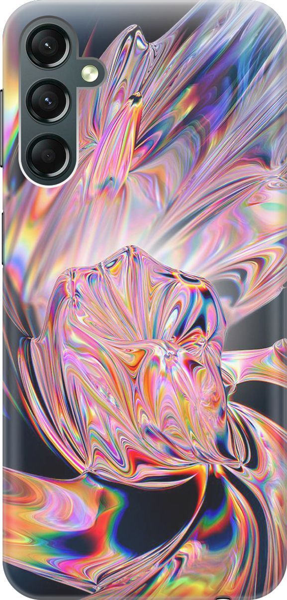 

Силиконовый чехол на Samsung Galaxy A24 с принтом "Стеклянная абстракция", Розовый;серый, 159512