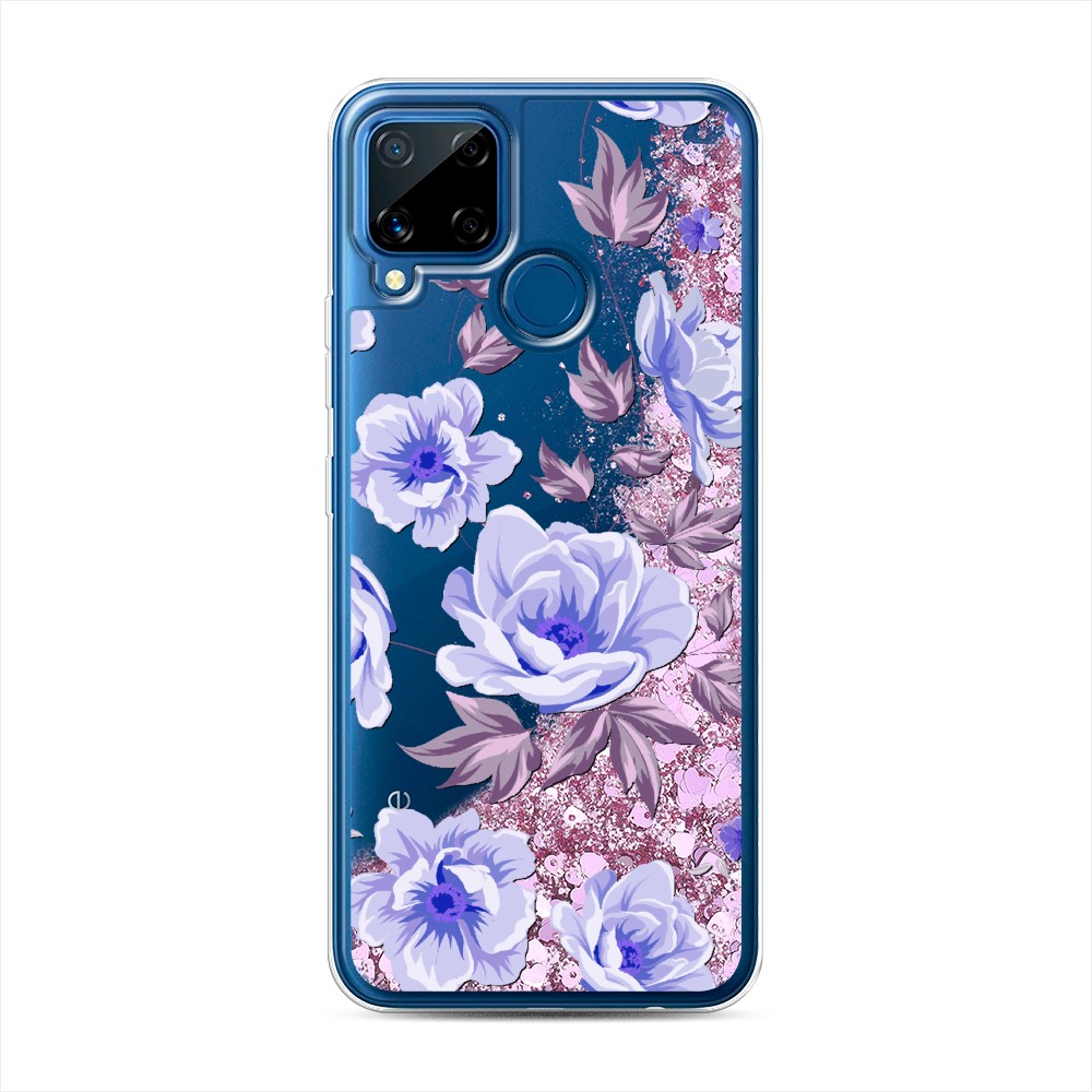 

Жидкий чехол с блестками "Цветочная фантазия 1" на Realme C15, 255094-1
