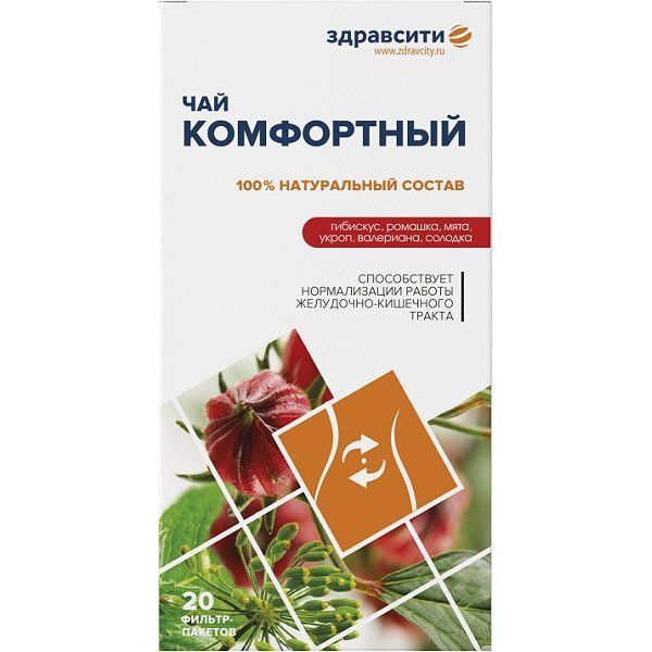 Здравсити чай комфортный N2 2г N20