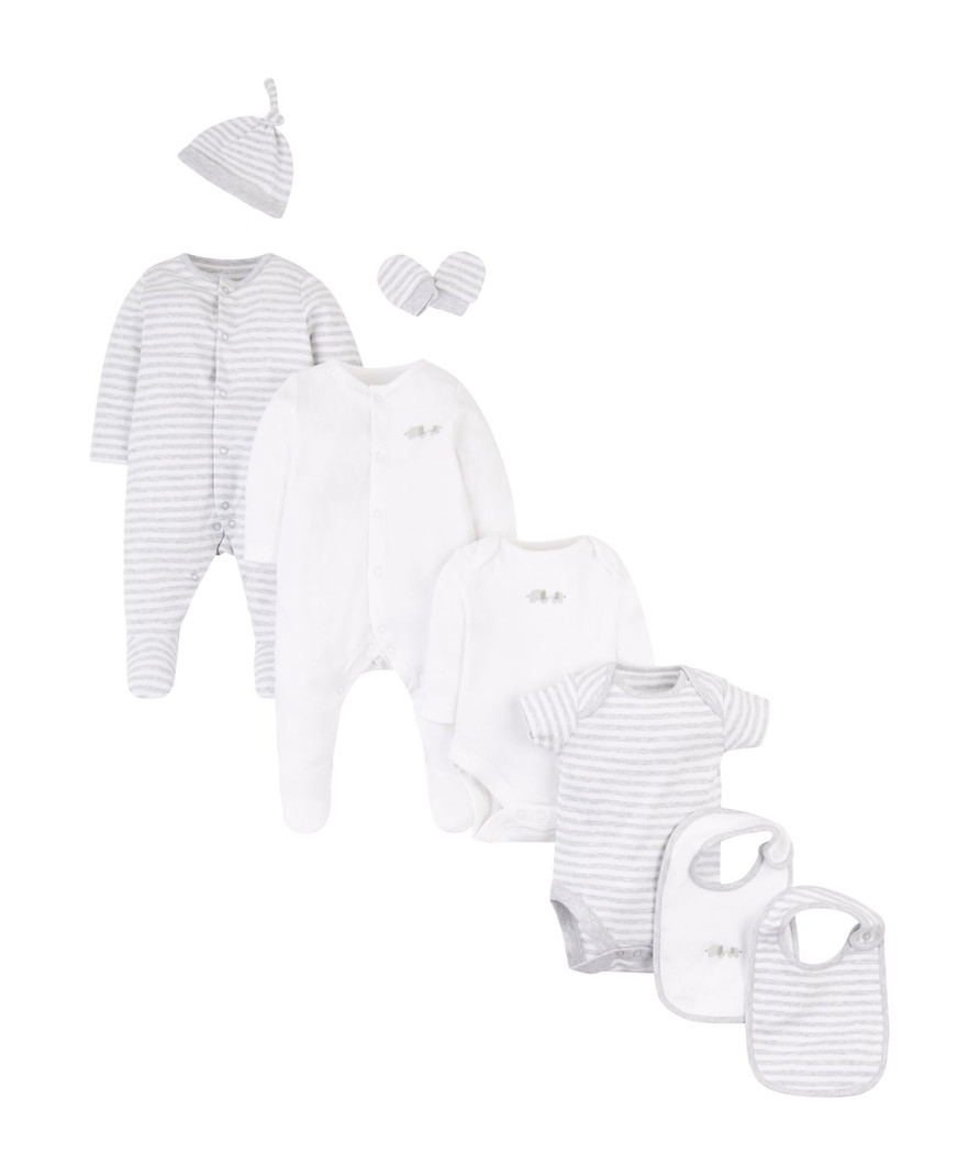 

Комплект одежды Mothercare MC-XA020, белый, серый, 62, 8 предметов, MC/XA020