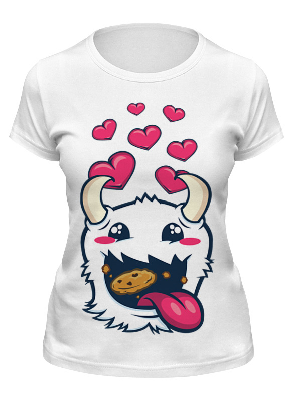 

Футболка женская Printio Poro snax (league of legends) белая M, Белый, Poro snax (league of legends)