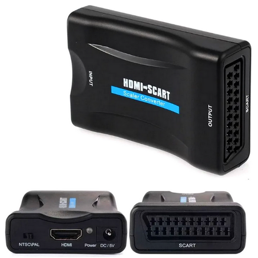 

Конвертер переходник NoBrand HDMI (F) - SCART (F) с блоком питания, Черный