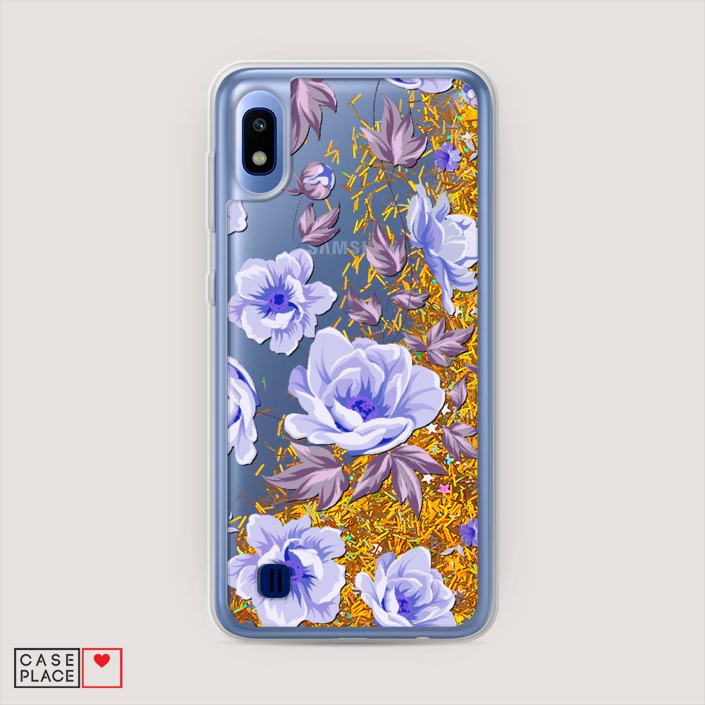 

Жидкий чехол с блестками "Цветочная фантазия 1" на Samsung Galaxy A10, 27990-1