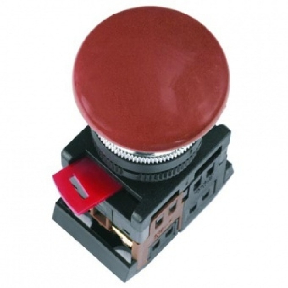 Кнопка TDM AEА-22, Грибок, красный, d22мм, 1з 1р SQ0704-0015 кнопка bs542 грибок аварийная с фиксацией поворотная красный tdm sq0704 0052