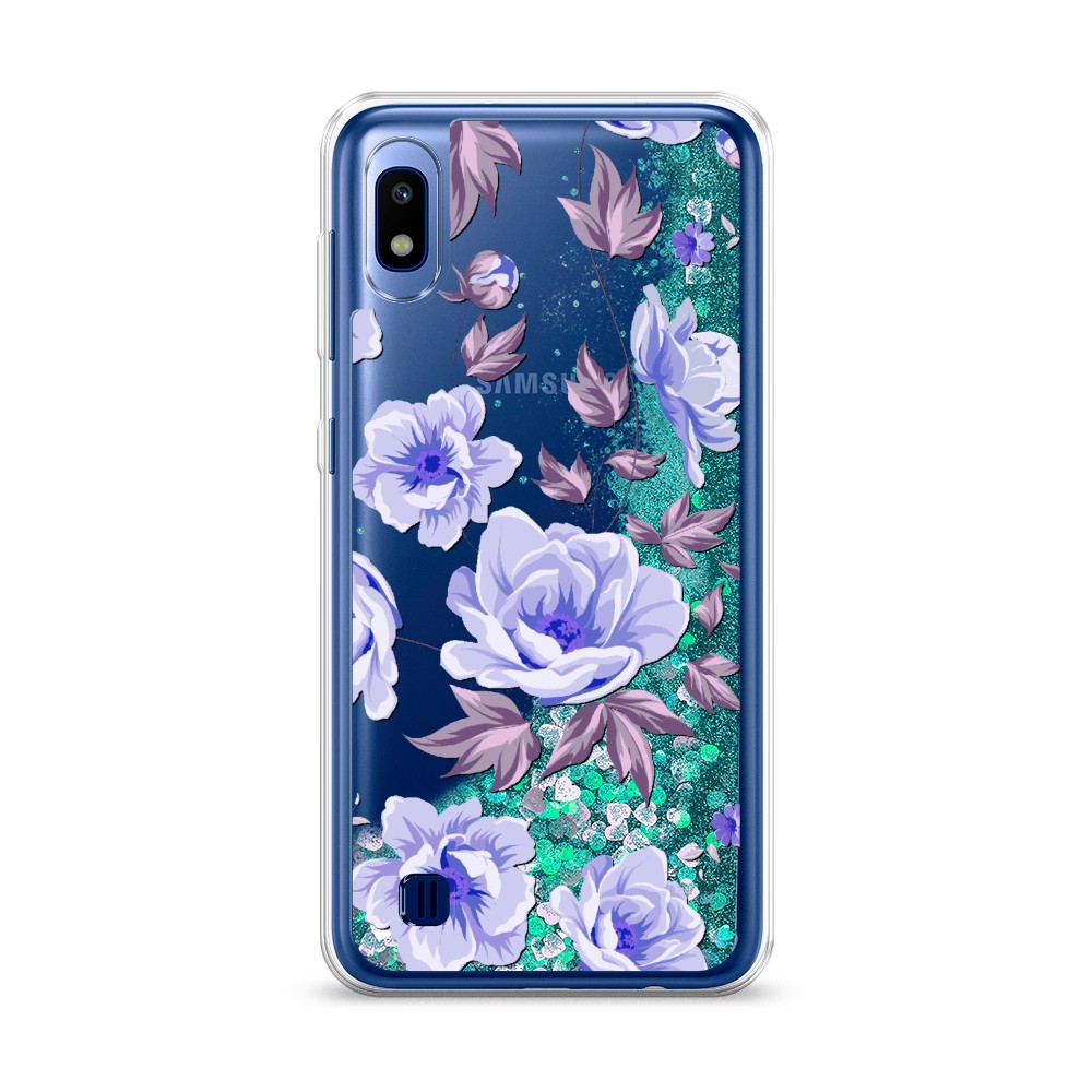 

Жидкий чехол с блестками "Цветочная фантазия 1" на Samsung Galaxy A10