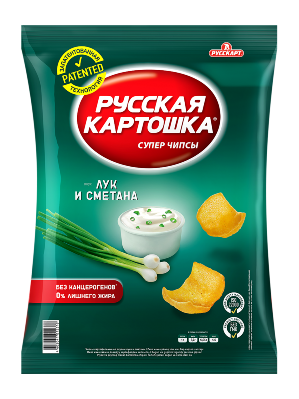 

Чипсы картофельные Русская Картошка со вкусом сметаны и лука 230 г