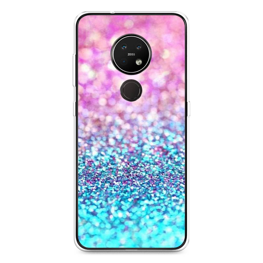 

Чехол Awog "Розово-голубые глиттеры рисунок" для Nokia 6.2