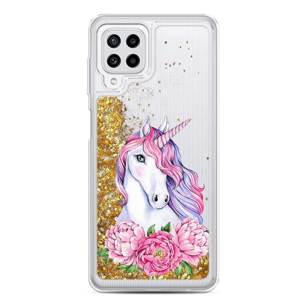 

Чехол Awog на Samsung Galaxy M22 / Самсунг M22 "Единорог с пионами", 2103490-1