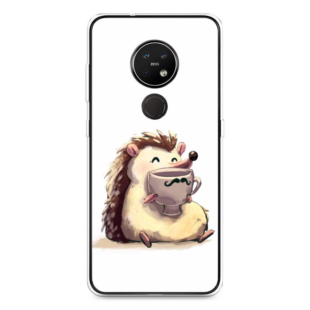 

Чехол Awog на Nokia 6.2 / Нокиа 6.2 "Еж кофеман", Белый;коричневый;бежевый, 123050-10