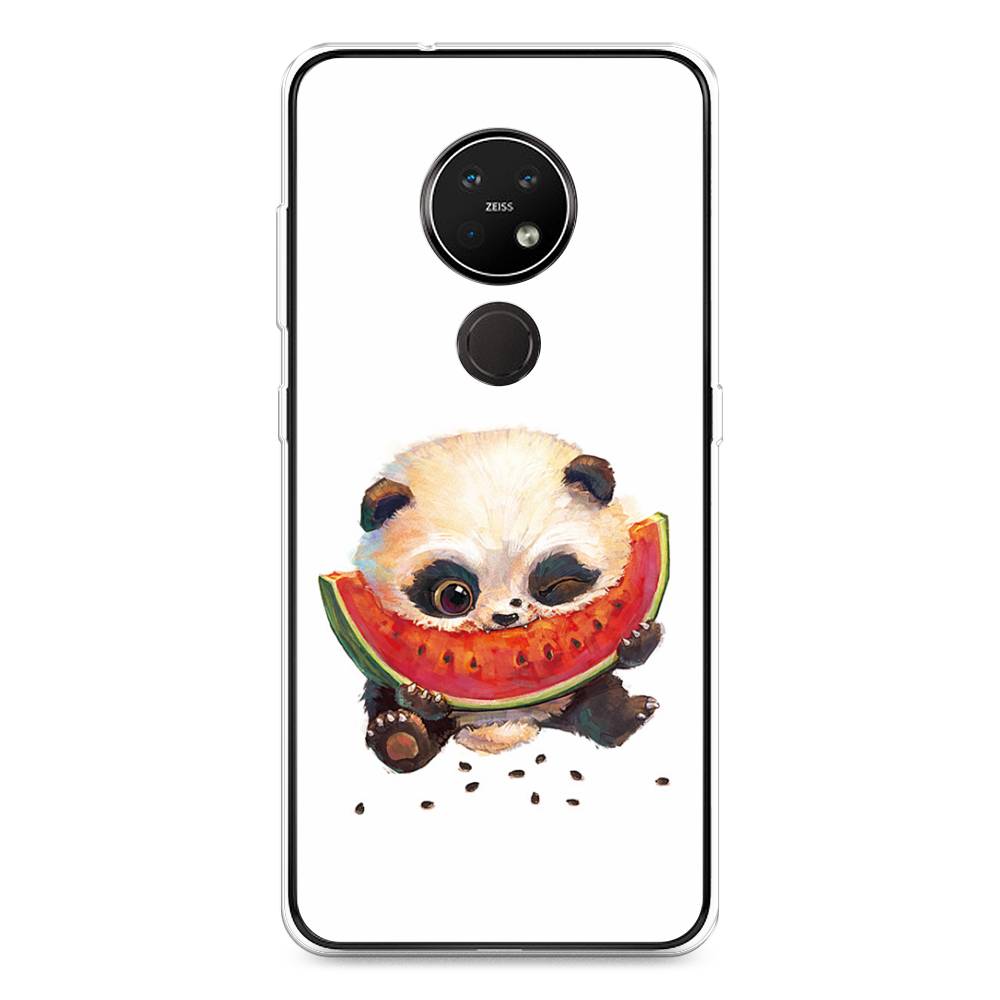 

Чехол Awog на Nokia 6.2 / Нокиа 6.2 "Малыш панды с арбузом", Белый;красный, 123050-1
