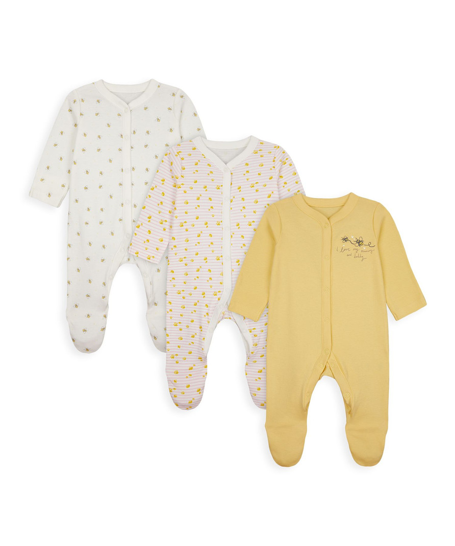 

Комбинезон детский Mothercare MC-YA026, белый, желтый, 50, 3 шт, MC/YA026