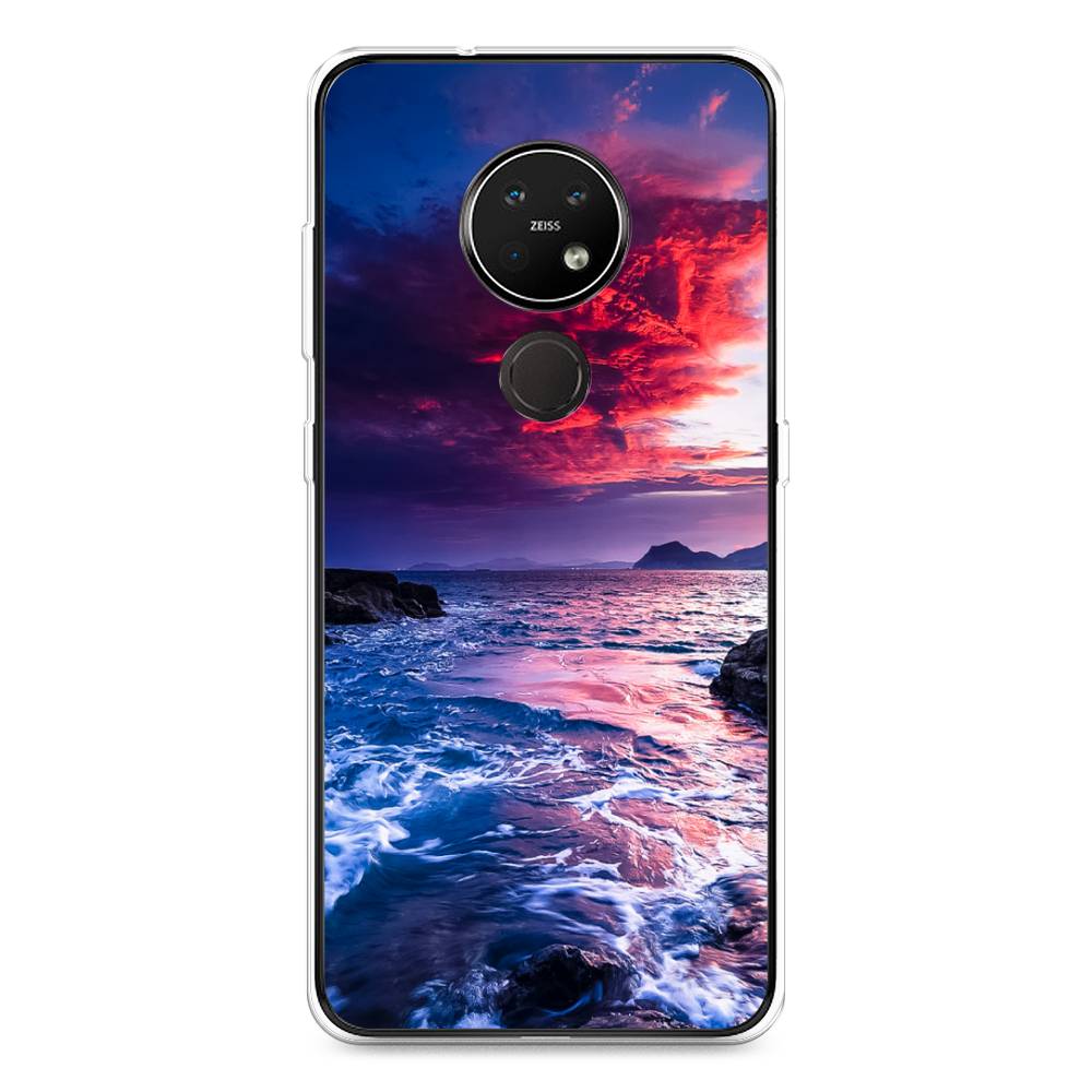 

Чехол Awog на Nokia 6.2 / Нокиа 6.2 "Волны 1", Розовый;синий, 123050-4